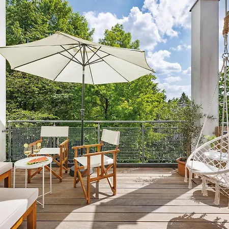 Apartmán Blueberry Living - Design Loft Nahe Muenchen - Dachterrasse - S-bahn Gauting