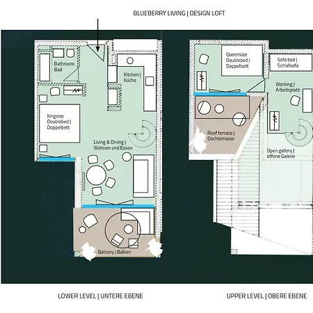 Blueberry Living - Design Loft Nahe Muenchen - Dachterrasse - S-bahn Apartment *